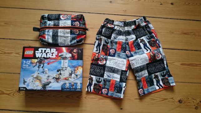 Star Wars sæt taske shorts og lego